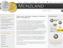 Tablet Screenshot of muenzland.com